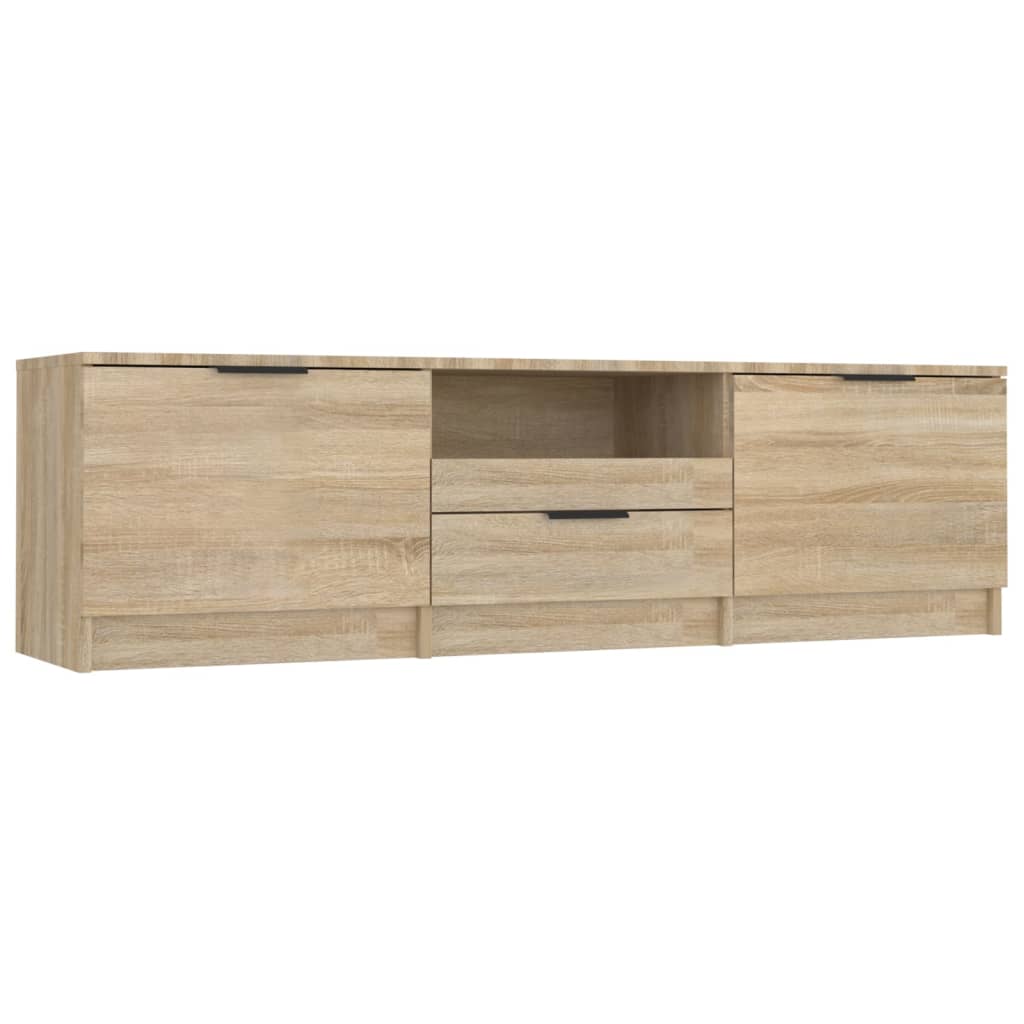 Meuble TV chêne sonoma 140x35x40 cm bois d'ingénierie