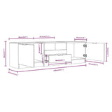 Meuble TV chêne sonoma 140x35x40 cm bois d'ingénierie