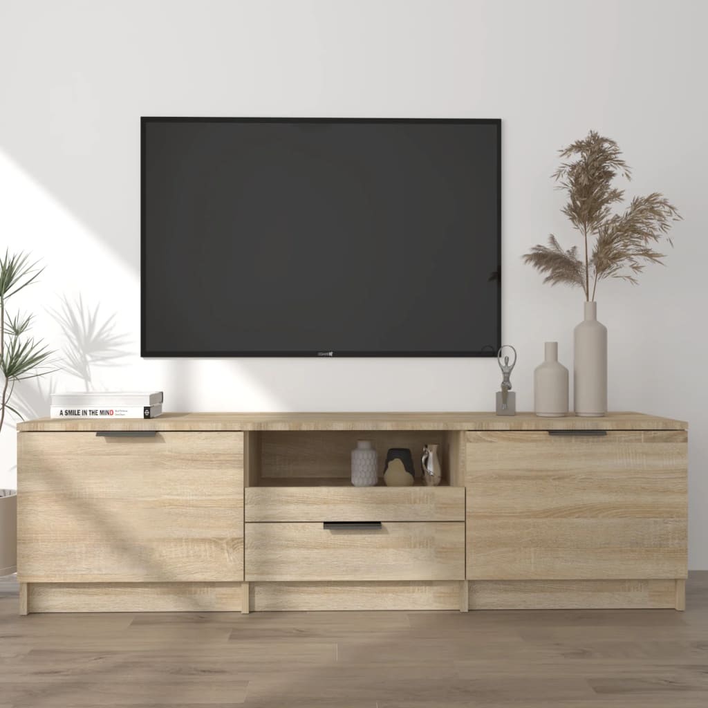 Sonoma oak TV cabinet 140x35x40 cm engineered wood