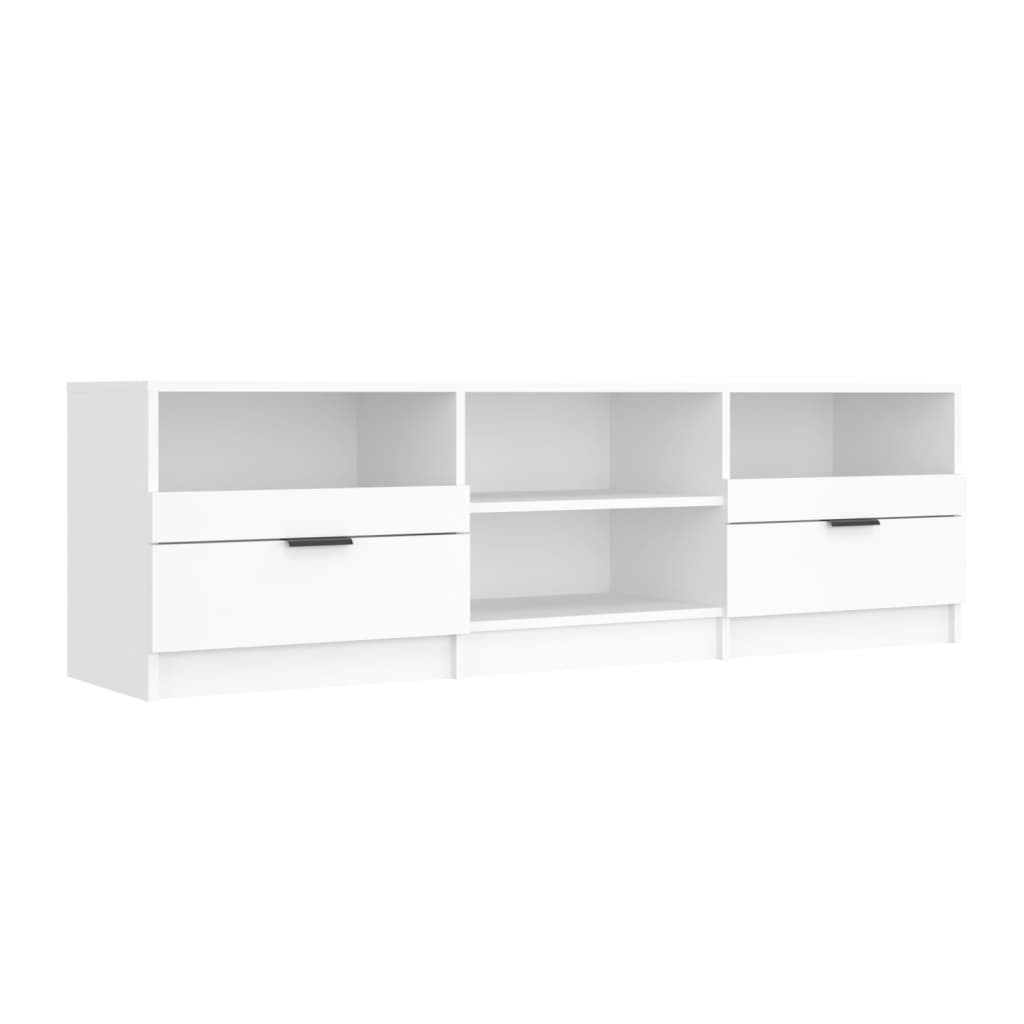 White TV cabinet 150x33.5x45 cm Engineered wood