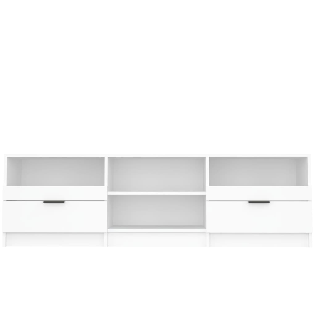 White TV cabinet 150x33.5x45 cm Engineered wood