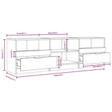 Meuble TV Blanc 150x33,5x45 cm Bois d'ingénierie