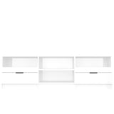 TV cabinet Glossy white 150x33.5x45 cm Engineered wood