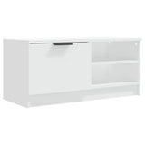 Meuble TV Blanc 80x35x36,5 cm Bois d'ingénierie