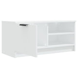 White TV cabinet 80x35x36.5 cm Engineered wood