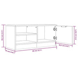 White TV cabinet 80x35x36.5 cm Engineered wood