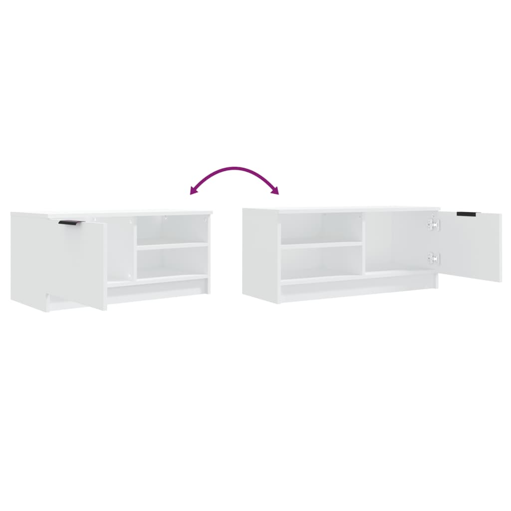 Meubles TV 2 pcs Blanc 80x35x36,5 cm Bois d'ingénierie