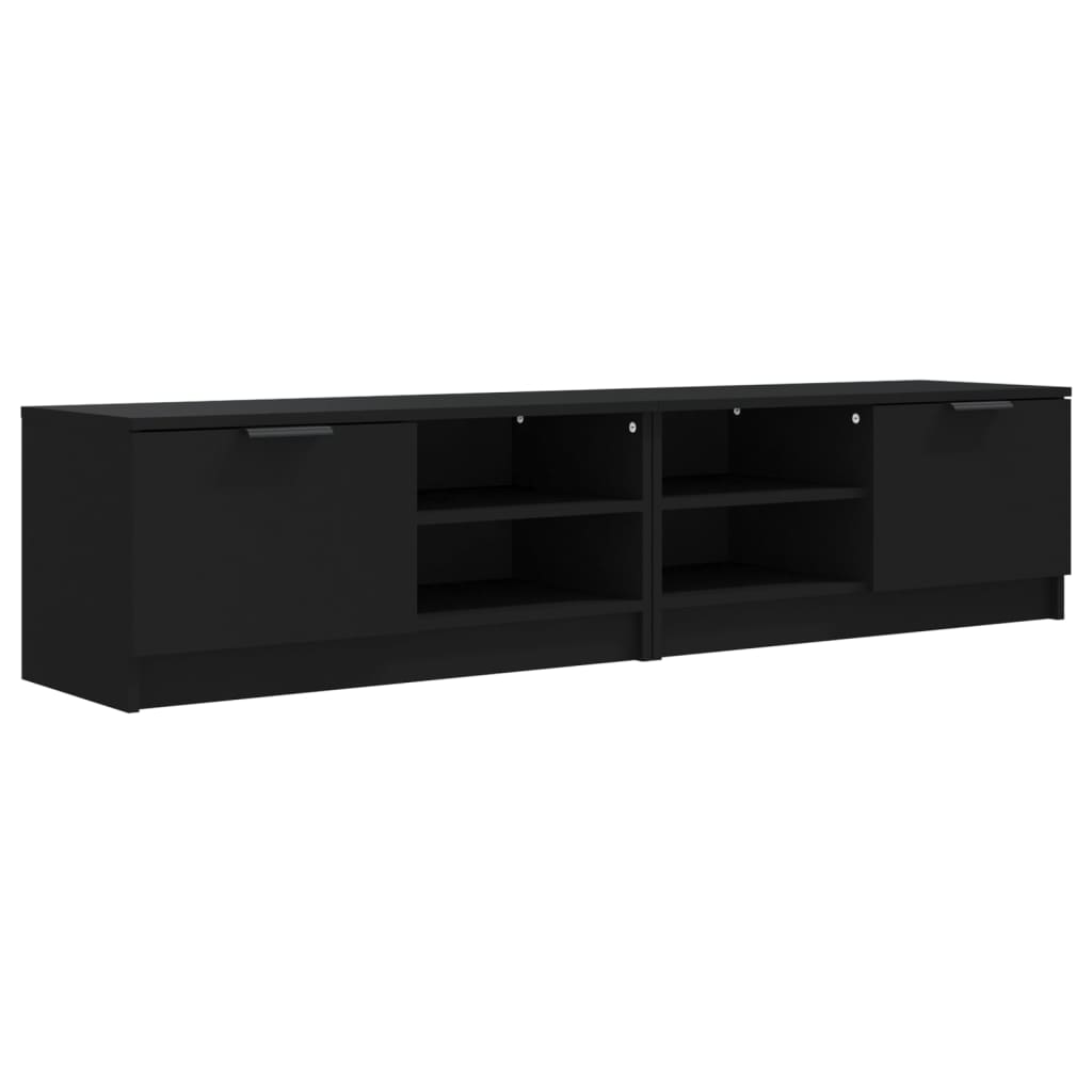 Meubles TV 2 pcs Noir 80x35x36,5 cm Bois d'ingénierie