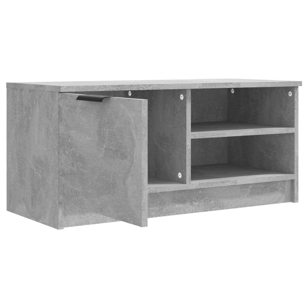 Meuble TV Gris béton 80x35x36,5 cm Bois d'ingénierie