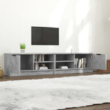 TV cabinet 2 pcs Concrete gray 80x35x36.5 cm Engineered wood