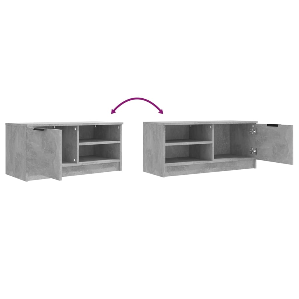 TV cabinet 2 pcs Concrete gray 80x35x36.5 cm Engineered wood