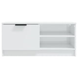 Meuble TV Blanc brillant 80x35x36,5 cm Bois d'ingénierie