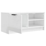 Meuble TV Blanc brillant 80x35x36,5 cm Bois d'ingénierie