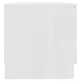 Meuble TV Blanc brillant 80x35x36,5 cm Bois d'ingénierie