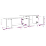 Meuble TV Gris béton 158,5x36x45 cm Bois d'ingénierie