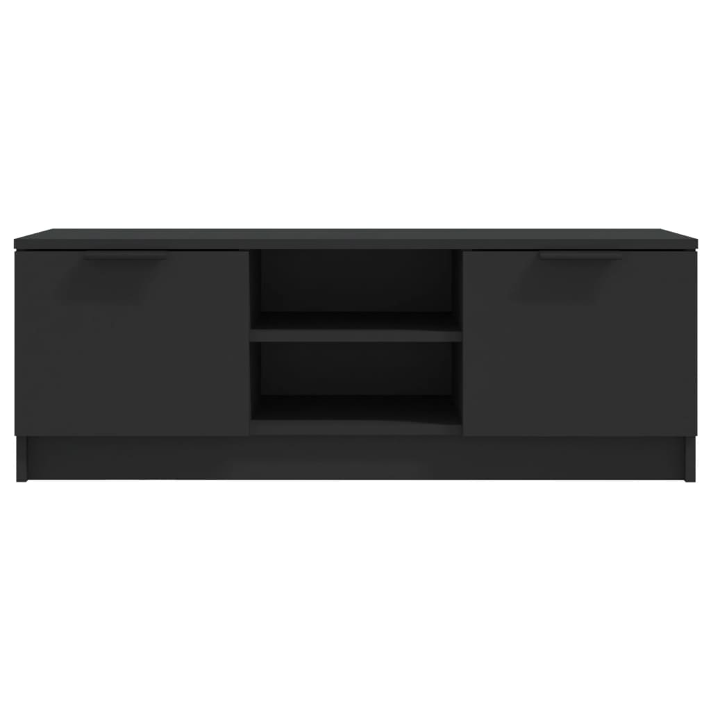 Black TV cabinet 102x35x36.5 cm Engineered wood