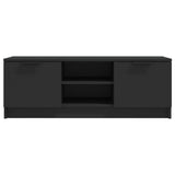 Black TV cabinet 102x35x36.5 cm Engineered wood