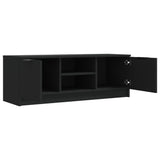 Black TV cabinet 102x35x36.5 cm Engineered wood