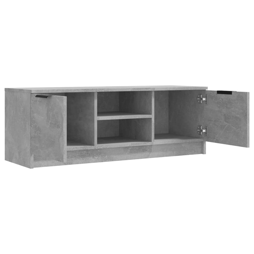 Meuble TV Gris béton 102x35x36,5 cm Bois d'ingénierie