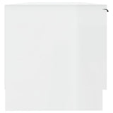 Meuble TV Blanc brillant 102x35x36,5 cm Bois d'ingénierie