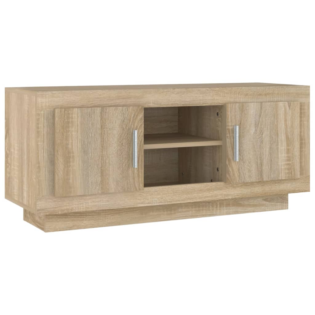 Meuble TV chêne sonoma 102x35x45 cm bois d'ingénierie