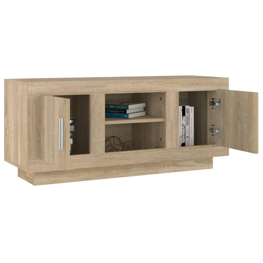 Sonoma oak TV cabinet 102x35x45 cm engineered wood