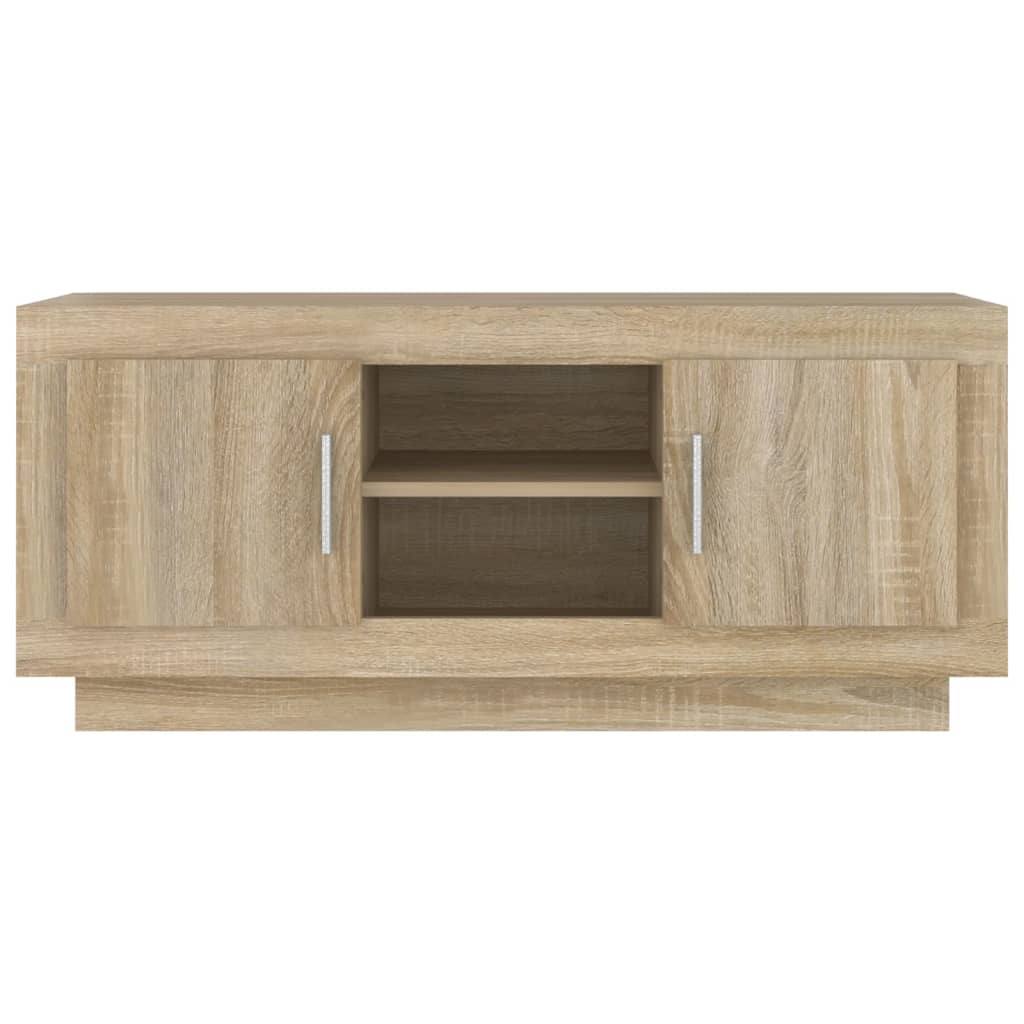 Meuble TV chêne sonoma 102x35x45 cm bois d'ingénierie