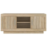 Meuble TV chêne sonoma 102x35x45 cm bois d'ingénierie