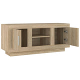 Sonoma oak TV cabinet 102x35x45 cm engineered wood