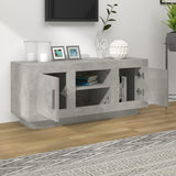 Concrete gray TV cabinet 102x35x45 cm engineered wood