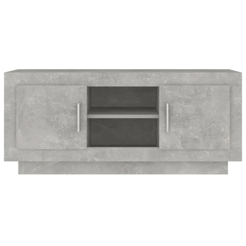 Concrete gray TV cabinet 102x35x45 cm engineered wood