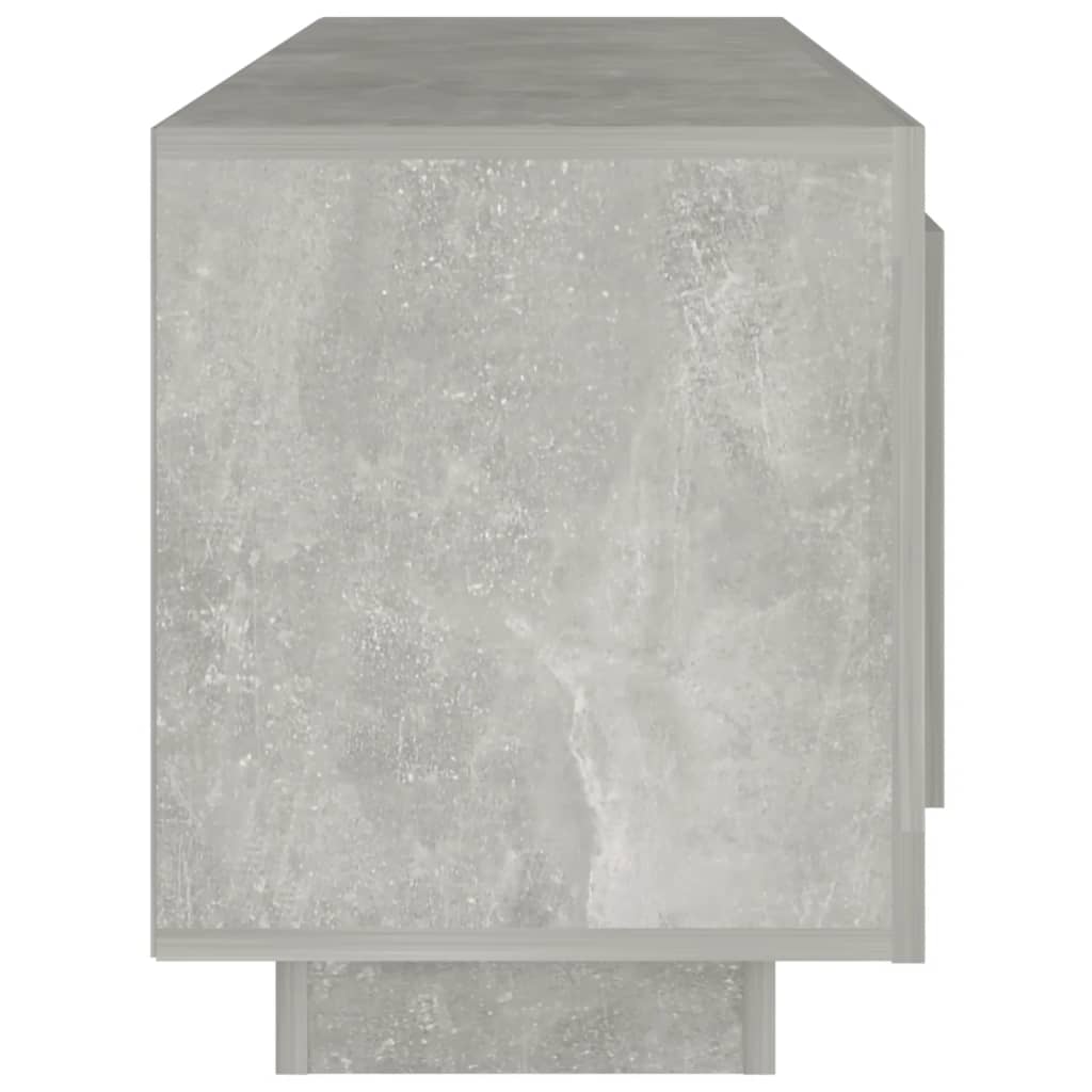 Meuble TV gris béton 102x35x45 cm bois d'ingénierie