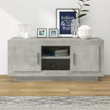 Concrete gray TV cabinet 102x35x45 cm engineered wood