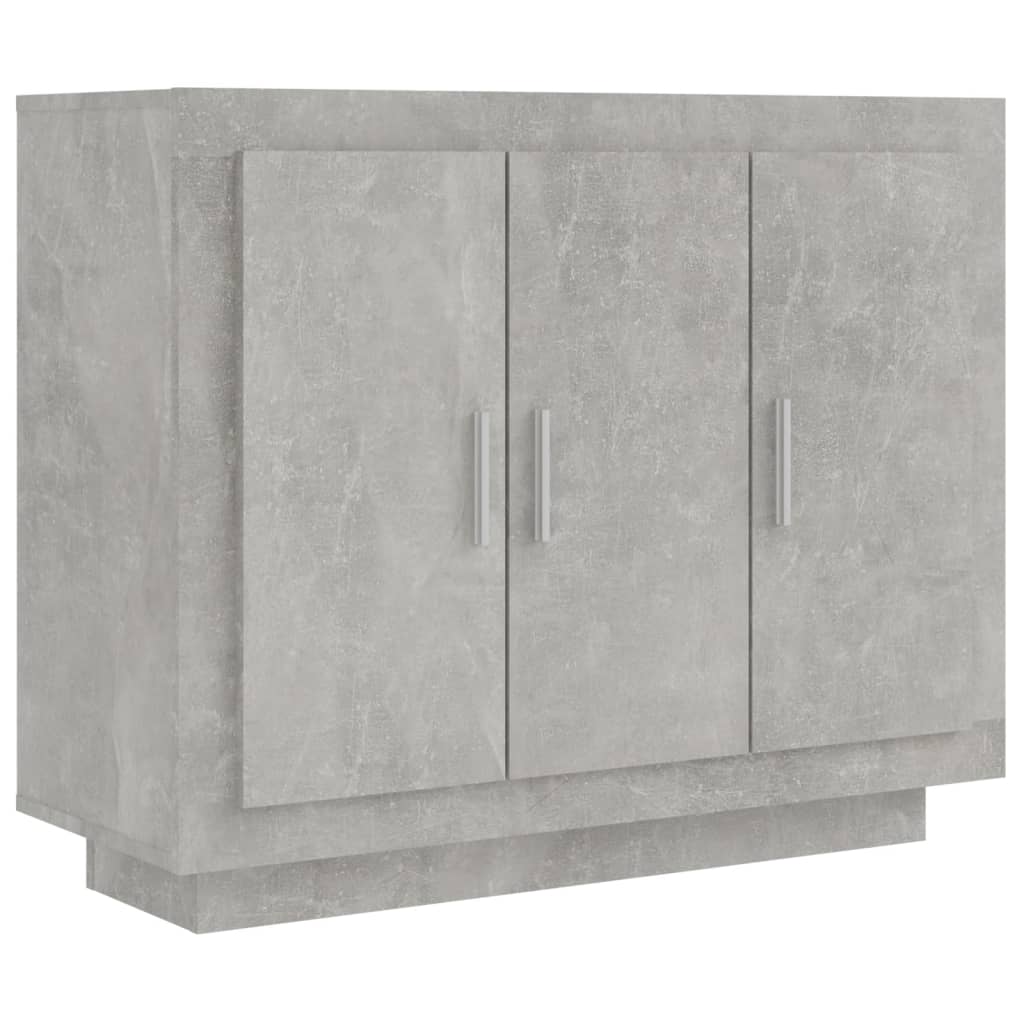 Buffet Gris béton 92x35x75 cm Bois d'ingénierie