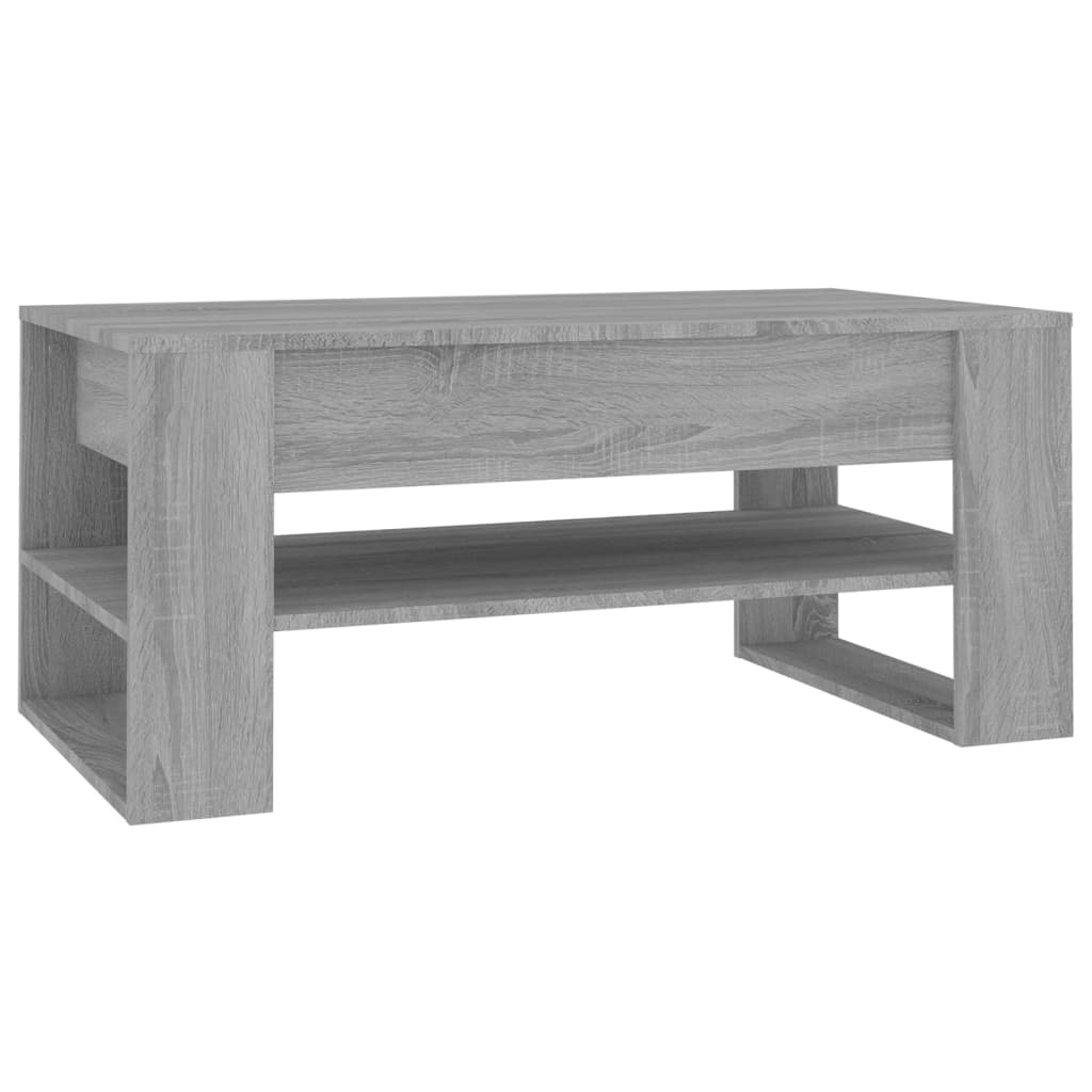 Table basse sonoma gris 102x55x45 cm bois d'ingénierie