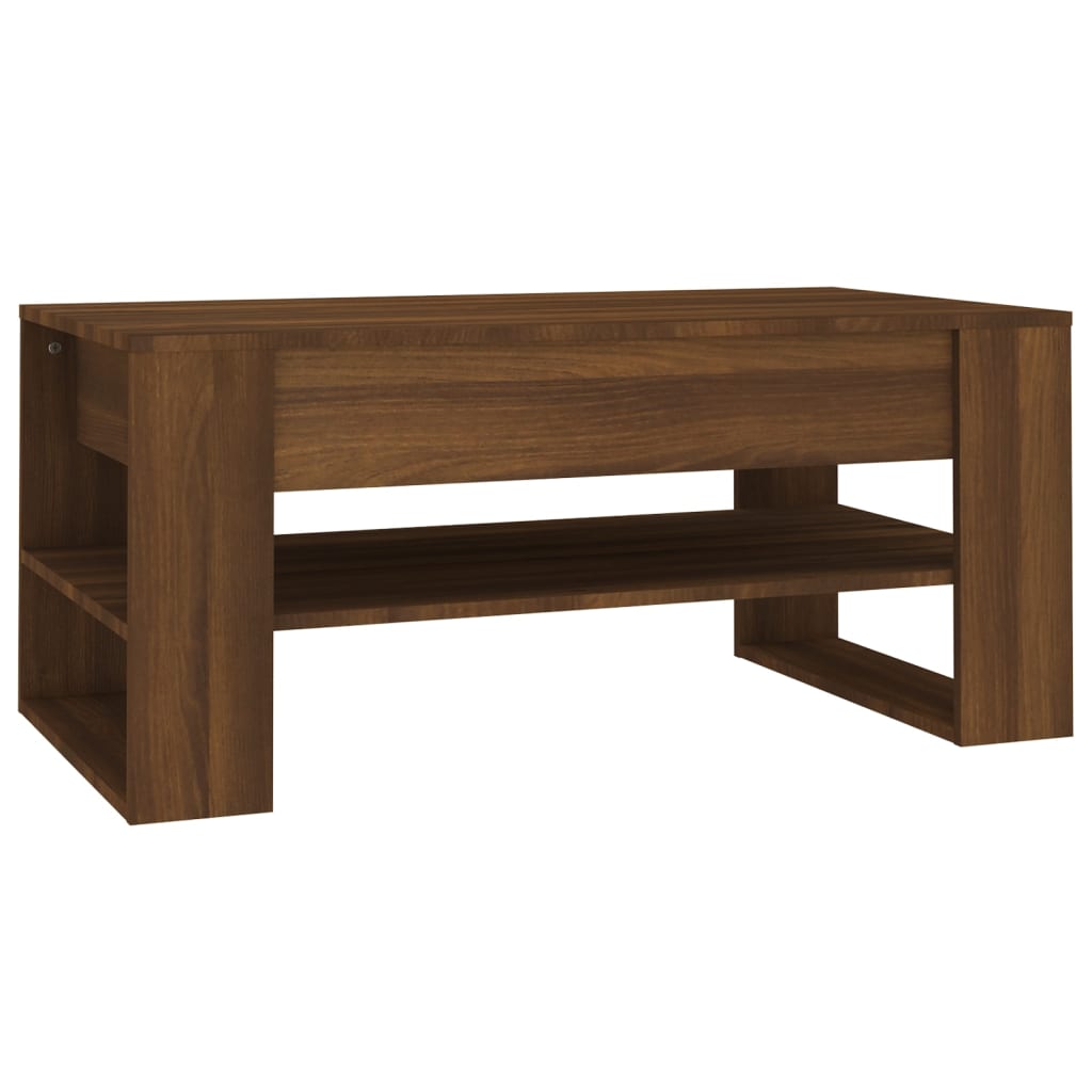 Table basse Chêne marron 102x55x45 cm Bois d'ingénierie