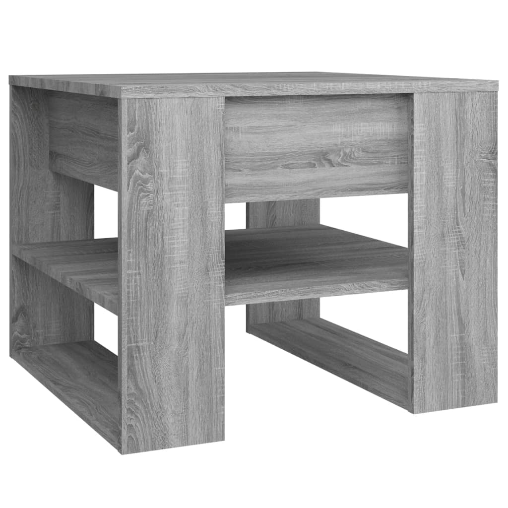 Table basse sonoma gris 55,5x55x45 cm bois d'ingénierie