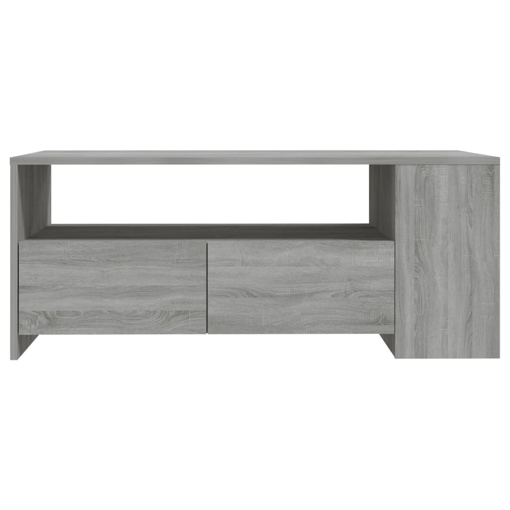 Sonoma grauer Couchtisch 102x55x42 cm, Holzwerkstoff