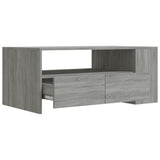 Sonoma grauer Couchtisch 102x55x42 cm, Holzwerkstoff