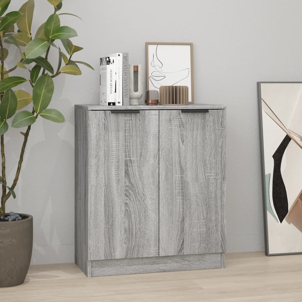 Sonoma gray sideboard 60x30x70 cm Engineered wood