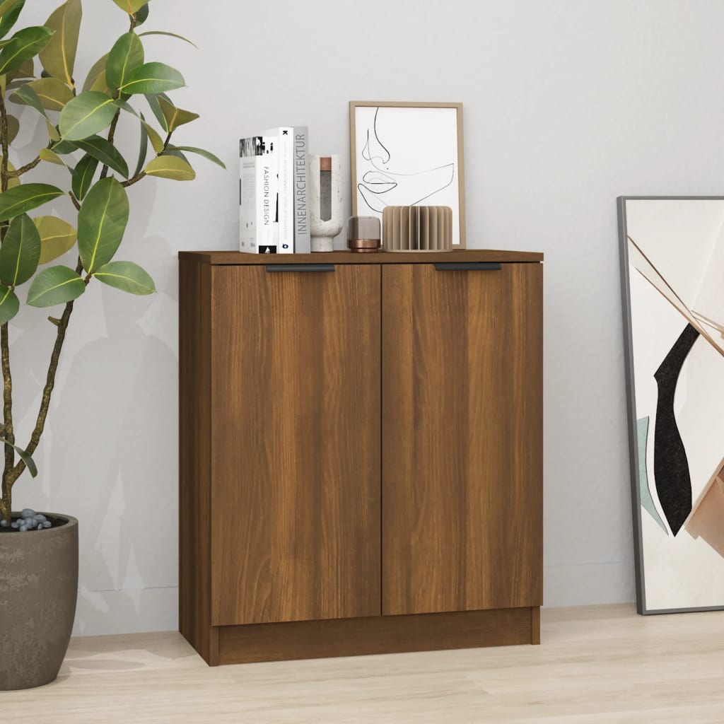 Brown oak sideboard 60x30x70 cm Engineered wood