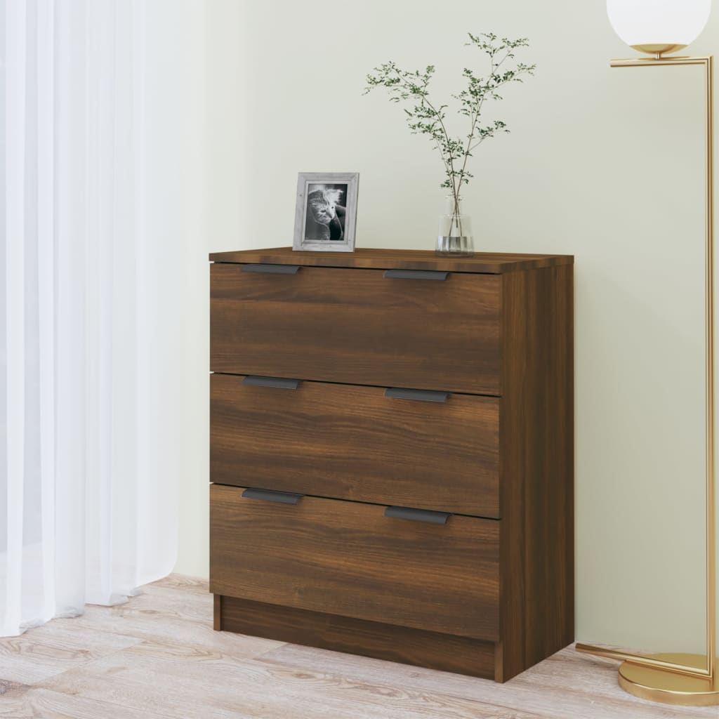 Brown oak sideboard 60x30x70 cm Engineered wood