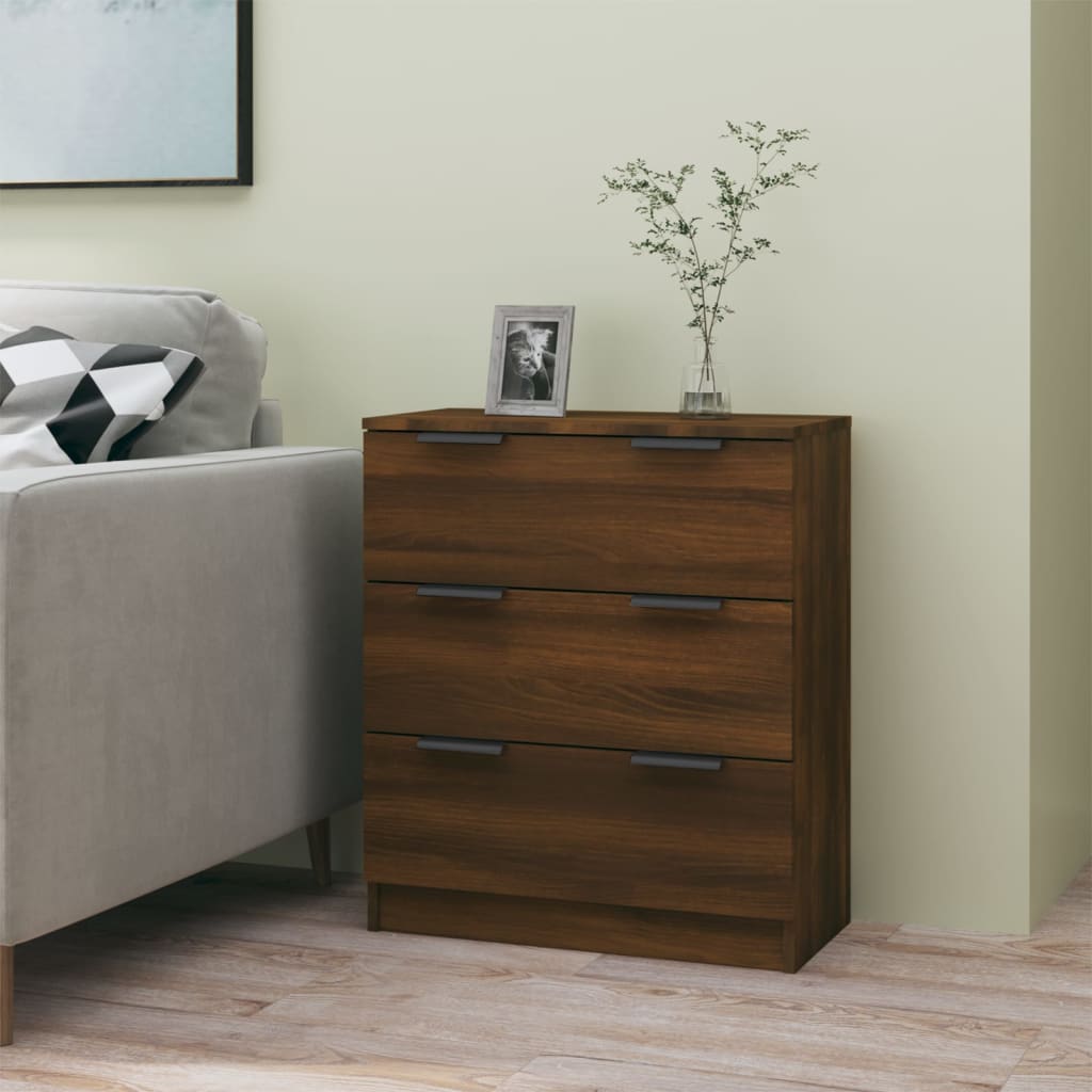 Brown oak sideboard 60x30x70 cm Engineered wood