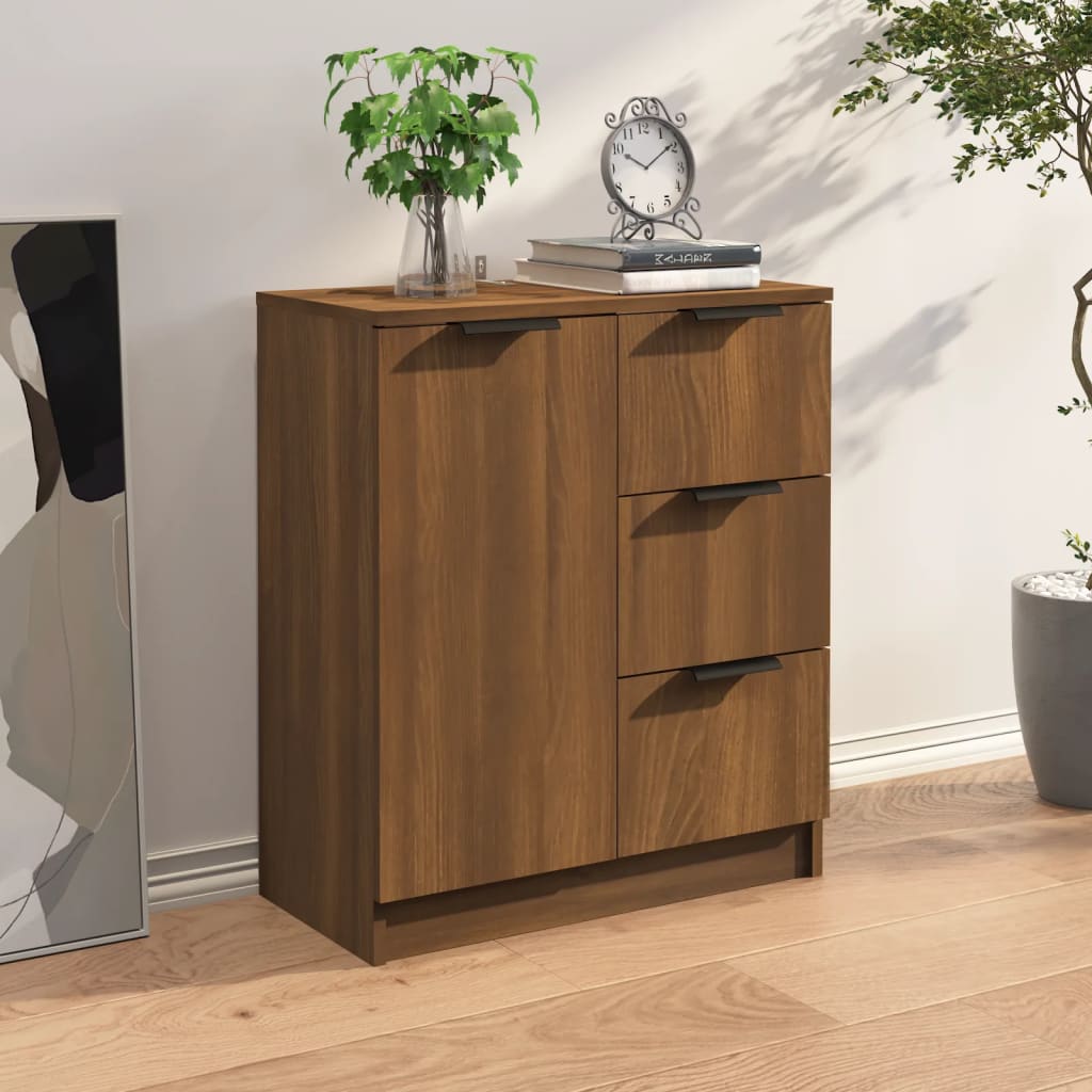 Buffet chêne marron 60x30x70 cm Bois d'ingénierie