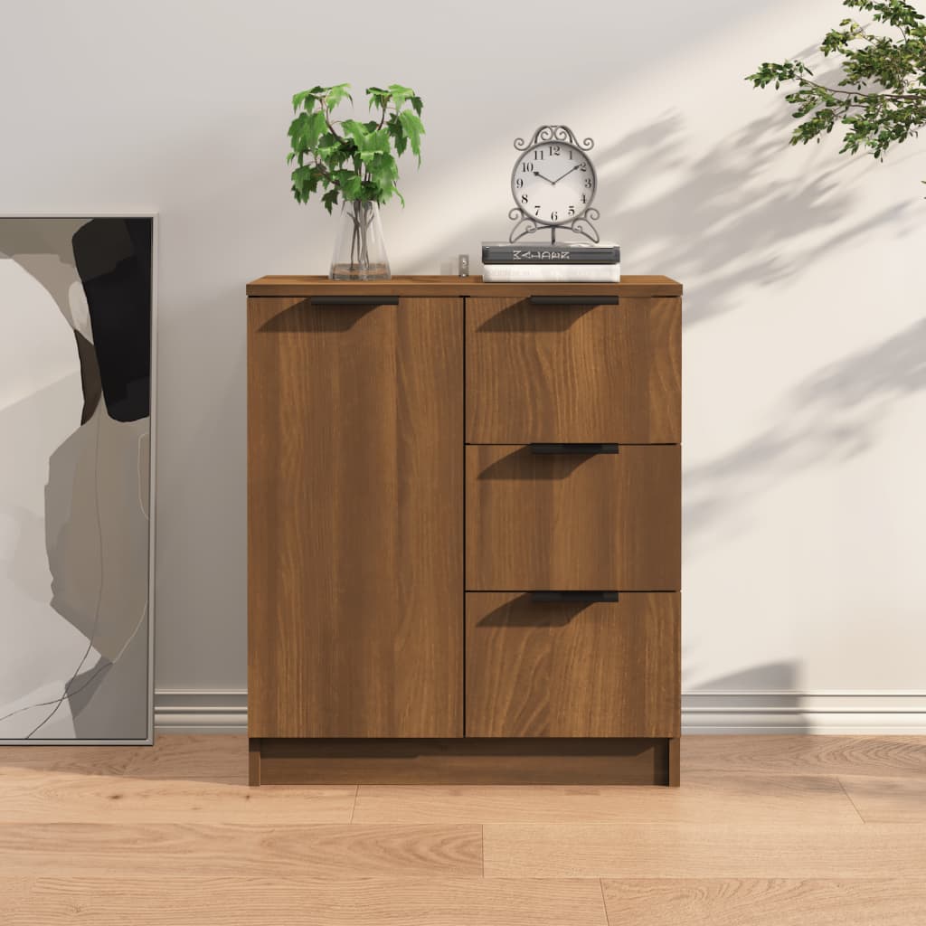 Buffet chêne marron 60x30x70 cm Bois d'ingénierie