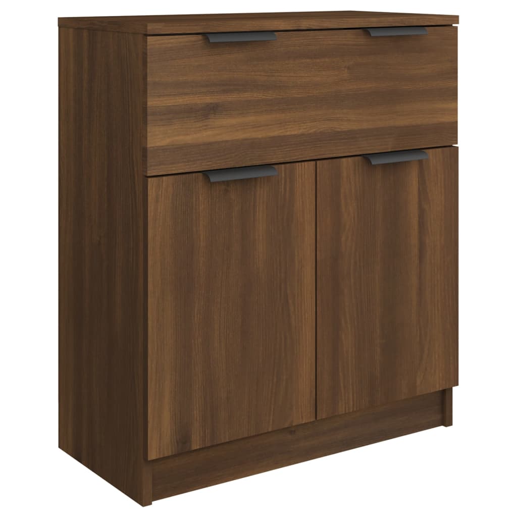 Sideboard aus brauner Eiche, 60 x 30 x 70 cm, Holzwerkstoff