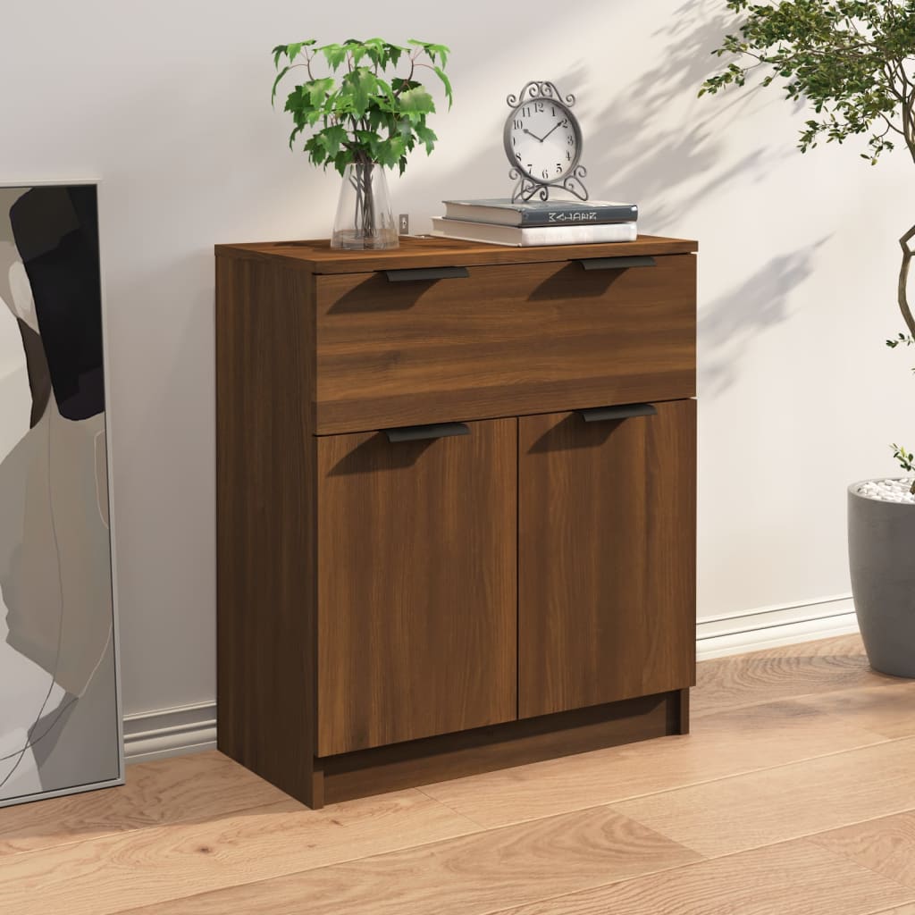 Sideboard aus brauner Eiche, 60 x 30 x 70 cm, Holzwerkstoff