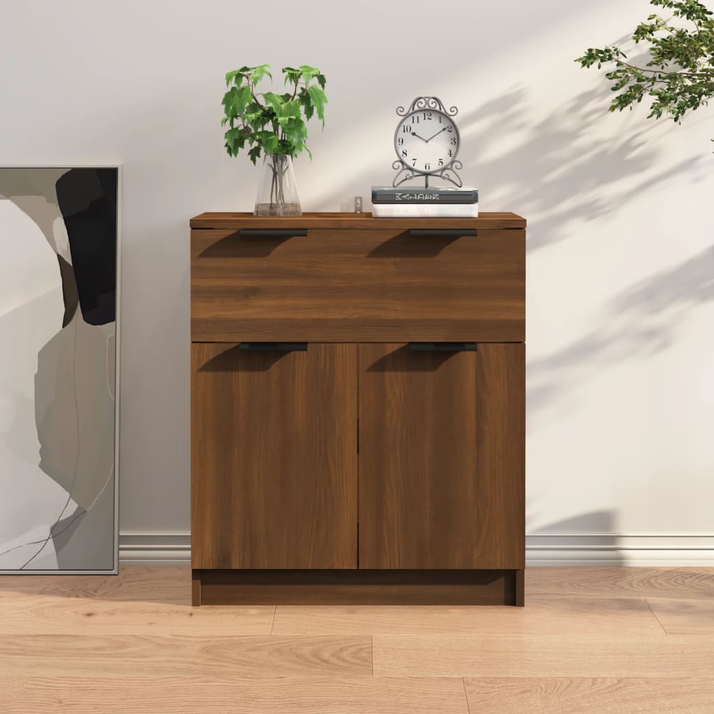 Sideboard aus brauner Eiche, 60 x 30 x 70 cm, Holzwerkstoff