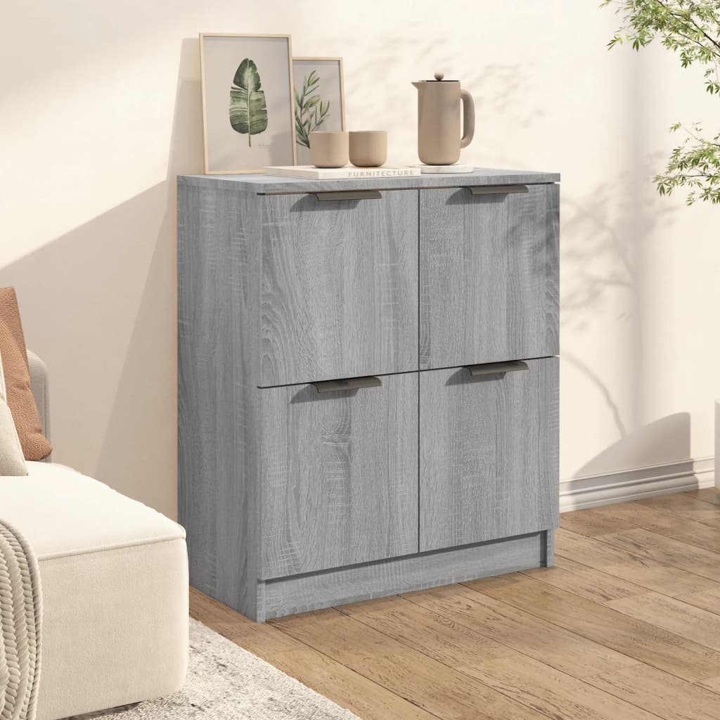 Sonoma graues Sideboard 60x30x70 cm Holzwerkstoff