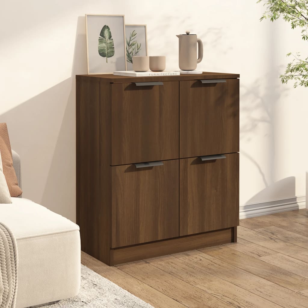 Brown oak sideboard 60x30x70 cm Engineered wood